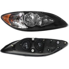 Black Headlights Assembly Compatible With International ProStar 2008-2016 Pair