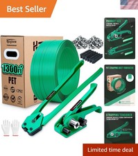 Banding Strapping Kit, Heavy Duty Pallet Packaging Kit with 1500lbs 5/8" x 1...