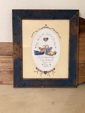 Vintage Artwork Framed Country Decor Cottagecore Grannycore