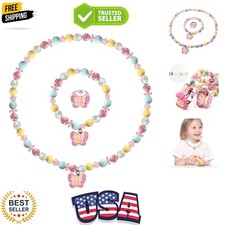 Butterfly Stretch Necklace Little Girl Toddler Necklace Bracelet Set, Little ...
