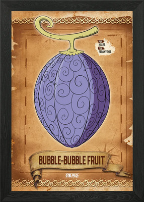 BUBBLE-BUBBLE Obst gerahmtes Wandbild Poster Leinwanddruck Bild