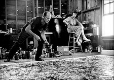 JACKSON POLLOCK PAINTING BLACK AND WHITE FRAMED WALL ART POSTER PAPER PRINT