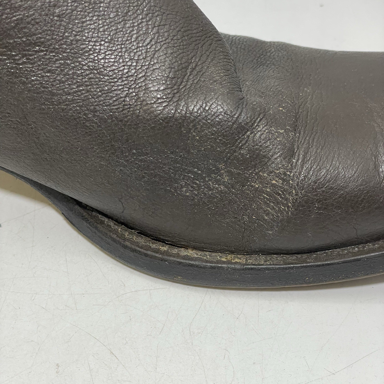 Prada Knee High Moto Boots Dark Brown Leather Women’s Sz 39.5 EU 9.5 US thumbnail 11