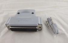 DB50 Female Jack 50 Pin 3 Rows D-SUB Connector Grey Plastic Hood Cover Backshell