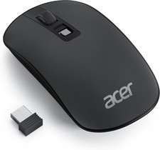 acer Computer Mouse Wireless, 2.4G Slim USB Wireless Mice with Black