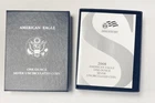2008 W US Mint Uncirculated American Silver Eagle 1oz Bullion Coin w/ Box & COA