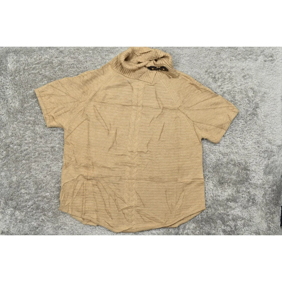 Suéter Lane Bryant Marrón Capa Talla 18/20 Acrílico Tejido Cuello Tortuga Foto 2 de 4