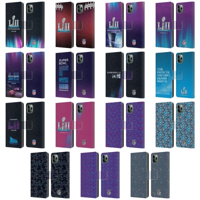 OFFIZIELLE NFL 2018 SUPER BOWL LII BRIEFTASCHE HUELLE FÜR APPLE iPHONE HANDYS