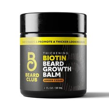 The Beard Club Biotin Beard Balm for Men - Beard Growth Amber Cedar Scent