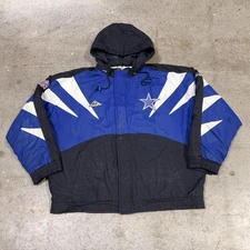 VTG 90s Dallas Cowboys NFL Pro Line Apex One jacket black and blue nfl mens XL