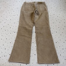 Vintage Skotts Suede Flare Pants Womens 6 28 Tan Washable Leather Western Canada