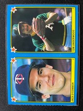 1983 Fleer Stickers #191 Tom Underwood (Athletics)/#134 Jack O'Connor (Twins)!!!
