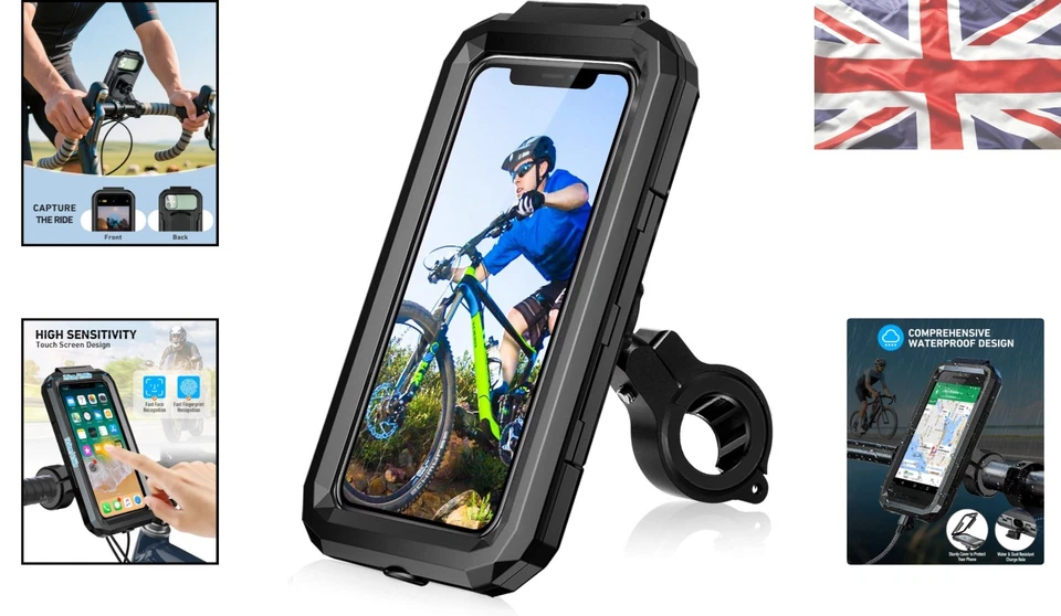 Motorcycle Phone Holder - Waterproof & Touchscreen Friendly with 360° Rotation - Image 2 of 4