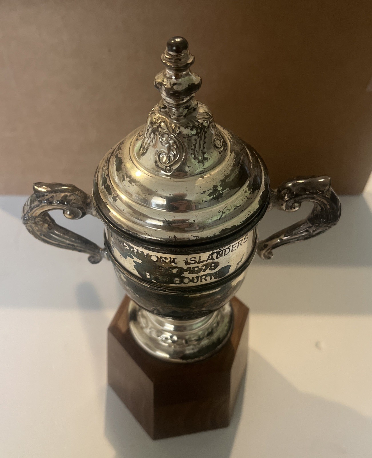 Bob Bourne 1977-78 New York Islanders Clarence Campbell Bowl Trophy