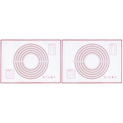 2 Pack Wiederverwendbare Backmatte Brotbackmatte Silikon-Backmatten