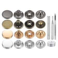 24Set 12.5mm Leather Snap Fastener Kit with 4 Install Tools, 4 Colors