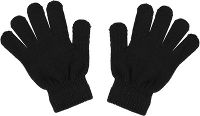 Kids Gloves Magic Knit Gloves for Girls/Boys Solid Colo