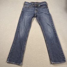 Hollister Jeans Mens 28x30 Blue Cotton Denim Straight Slim Fit Faded Workwear