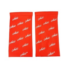 Eyeglasses Pouch Portable Squeeze Glasses Case Soft Bag Red "CHIC" 2 Pack