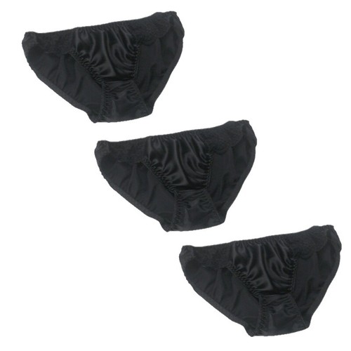 Slip Vintage Nylon Raso Panty Nero Lucido Sissy Crystal - Foto 6