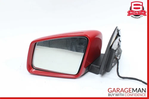 12-14 Mercedes W204 C250 Front Left Side Mirror Door Rear View Glass Red OEM