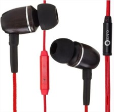 Onyx ELO Premium Genuine Wood In-ear Noise-isolating Headphones Red NEW