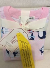 Pottery Barn Kids Icy Penguin Tight Fit PJ Set Sz 3T Pajamas NWT Christmas Pink