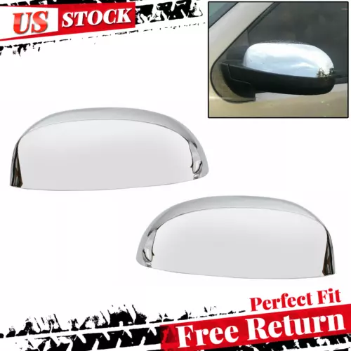 For 2007-13 14 Chevy Silverado GMC Sierra Yukon Chrome Mirror Covers Replacement