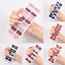 Nail Art Stickers Self-Adhesive DIY Stylish Nail Wraps Full Cover Sticker 