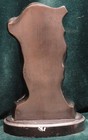 Vintage Heavy 7-1/2" tall Bronze Standing BUDDHA Sculpture LACQ India 3 pounds — photo 3