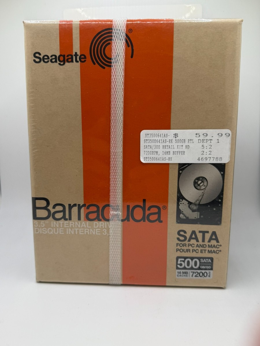 SEALED Seagate Barracuda ST3500641AS-RK 500GB 7200RPM 3.5