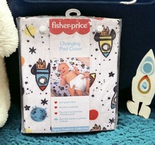 Changing Pad Cover Fisher Price Baby Soft Space Rockets Planets Wet Barrier
