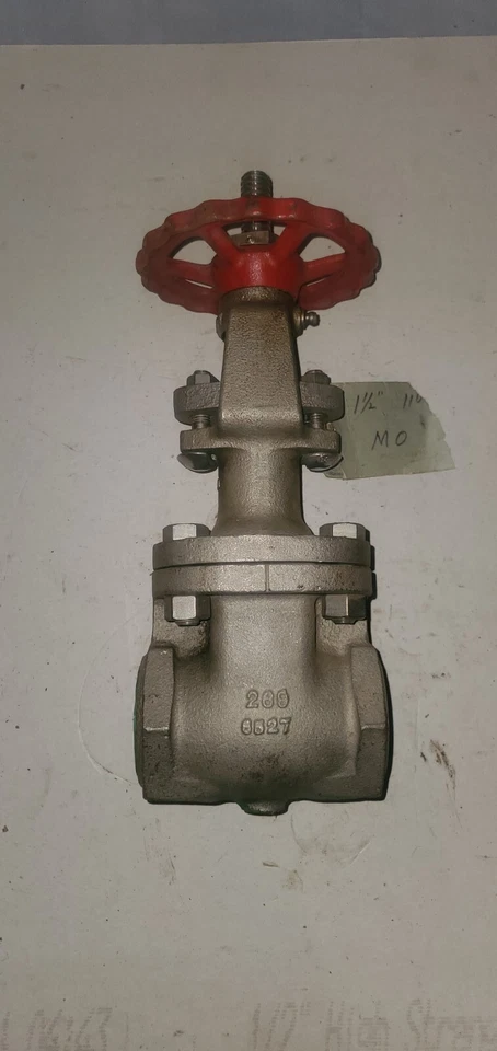 Aloyco 1 1/2" Gate Valve 316 Fig. 110 CF8M Class 150 Threaded Teflon Packing - Image 3 of 4