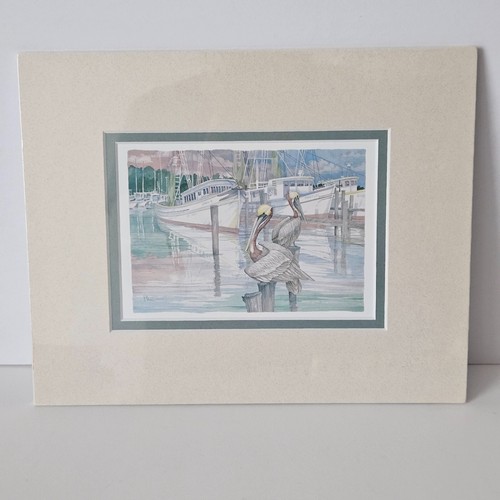 3 Seascape Prints Signed Paul Brent '88 & James Konzen '99 Framed Beach Nautical - Picture 14 of 19