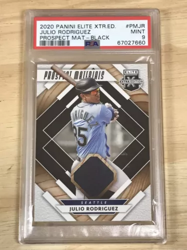 Julio Rodriguez 2020 Elite Extra Edition Prospect Materials Black #PM-JR PSA 9