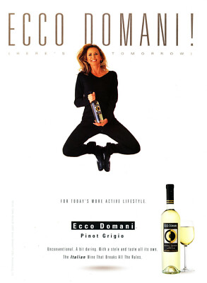 ECCO DOMANI WINE AD #3 RARE 1997 OUT OF PRINT 