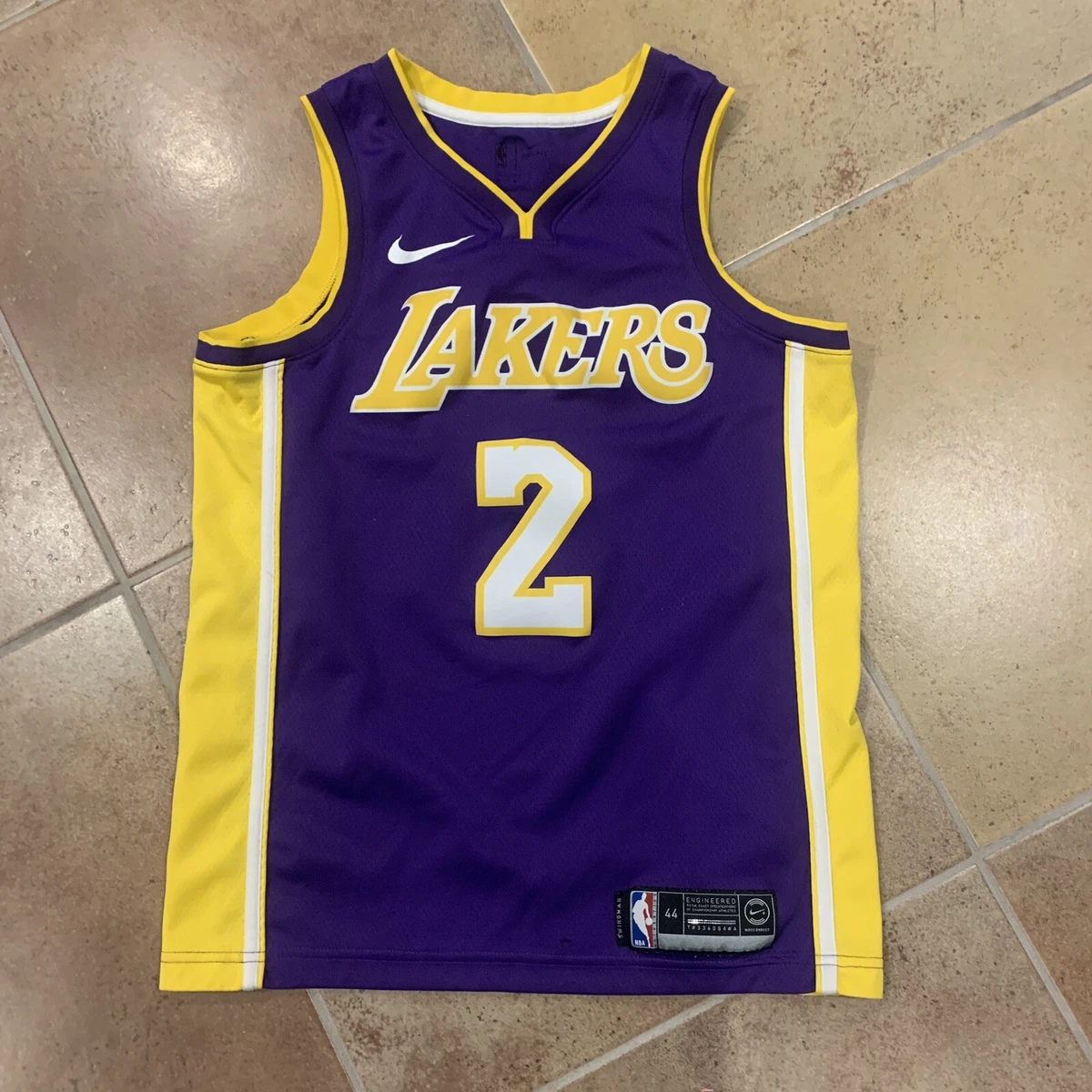 Men 2 Lonzo Ball Jersey Purple Los Angeles Lakers Jersey Swingman