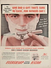 1948 Original Magazine Page Ad Eversharp Schick Injector Razor