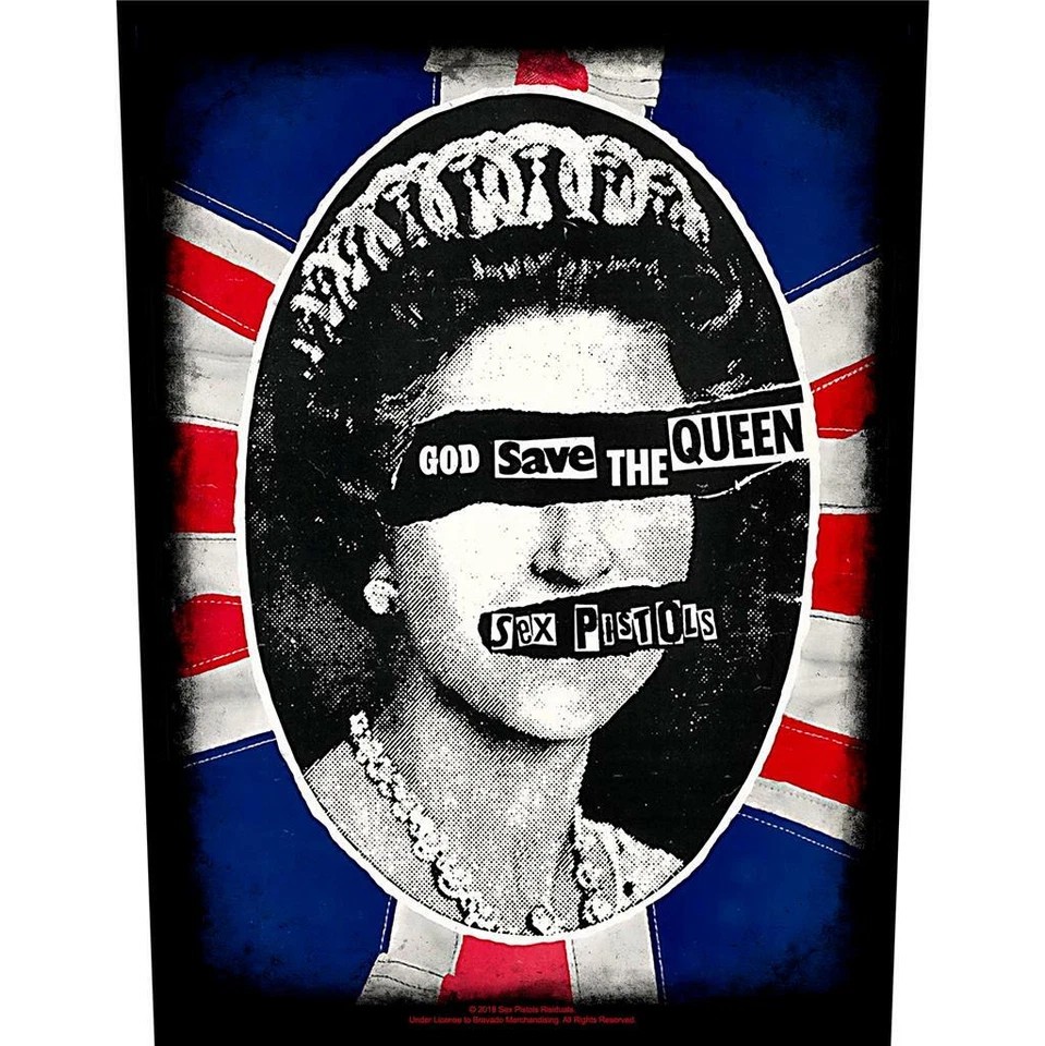 OFFICIAL LICENSED - SEX PISTOLS - GOD SAVE THE QUEEN BACK PATCH PUNK LYDON
