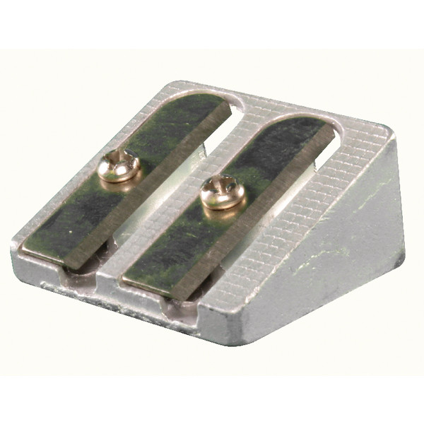 Swordfish Double-Hole Pencil Sharpener: Metal, Silver: Pack of 20