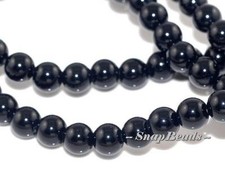 6MM NOIR BLACK ONYX GEMSTONE BLACK ROUND 6MM LOOSE BEADS 15.5"