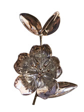 Fiore in Argento 800 Lavorazione Artigianale Argenteria Originale Made in Itlaly