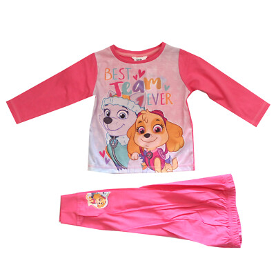 Mädchen Paw Patrol Skye Everest Schlafanzug Pyjama Nachtwäsche 18M-5 Jahre Best Team