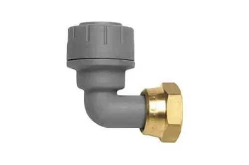 15mm Bent Tap Connector Seals Polypipe PolyPlumb 90 Angle Brass Connecting Nut