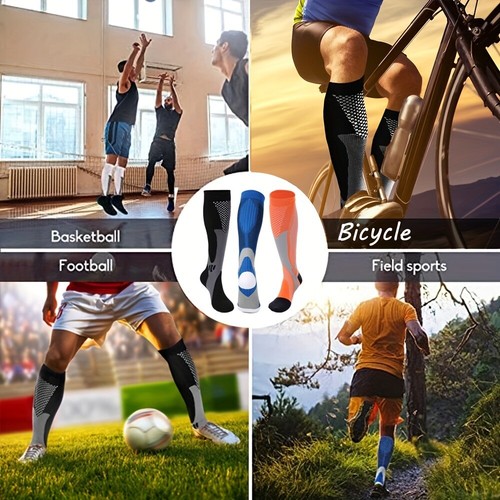 Compression Socks Knee High Stockings Leg Support Calf Sleeves Sports Men Women - Picture 48 of 50
