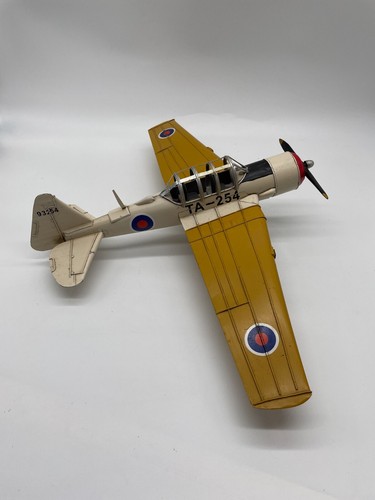 Vintage Tin Plate Plane T-6 Texan Harvard Large 60cms Wingspan. G8 - Picture 5 of 14