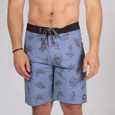 Salt Life Men's Tell No Tales Print 20" Board Shorts Sz 30"