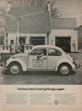 1971 Volkswagen VW Beetle Bug Hong Kong Chef Delivery Chinese VINTAGE PRINT AD