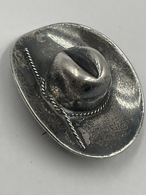 Broche Vintage En Argent Sterling - Motif Western Cowboy (pistolet & Botte), 12,3 G, Mexique