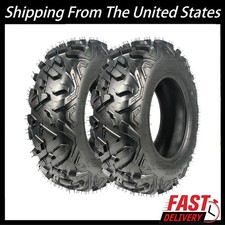 Set of 2 AT24X8-12 Heavy Duty 6 Ply Tubeless All-Terrain ATV/UTV Tires 24x8x12